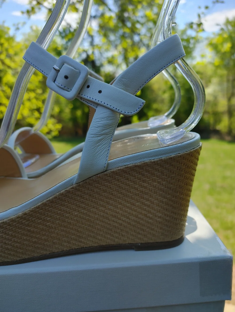 Marion Parke Imogen Wedge Sandals, White 38.5 - Picture 9 of 16